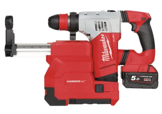 Перфоратор аккумуляторный с системой пылеудаления Milwaukee M18 CHPXDE-502C FUEL (Li-Ion5Ач)