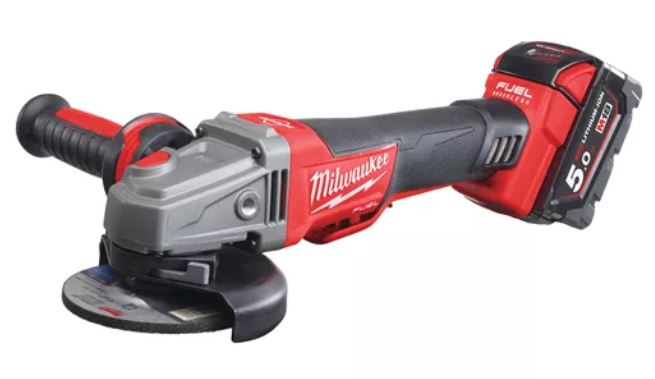 Аккумуляторная углошлифовальная машина Milwaukee M18 CAG125XPDB-502X FUEL (Li-Ion5Ач)