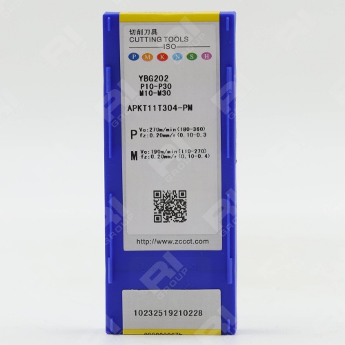 Фрезерная пластина APKT 11T304-PM YBG202 оригинал режимы резания